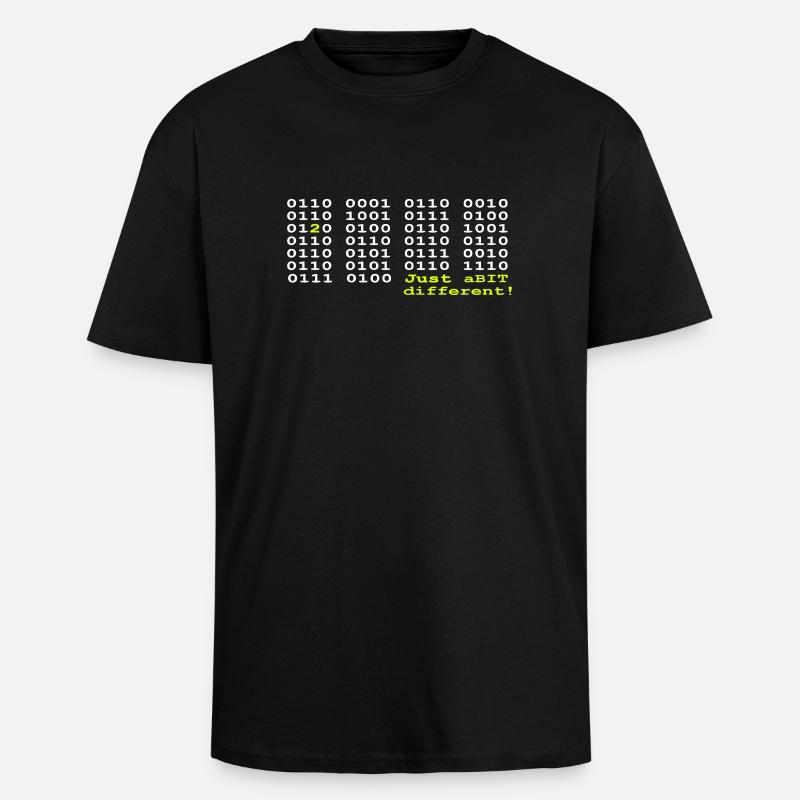 just a BIT different (2) - Unisex Oversized Heavyweight T-shirt - black