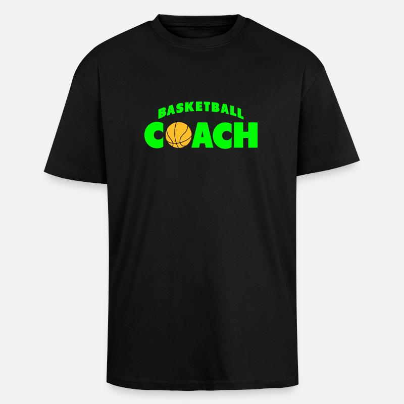 basketball coach - Oversized Heavyweight Unisex T-Shirt - Schwarz
