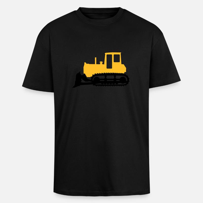 Bulldozer - T-shirt unisexe oversize épais - noir