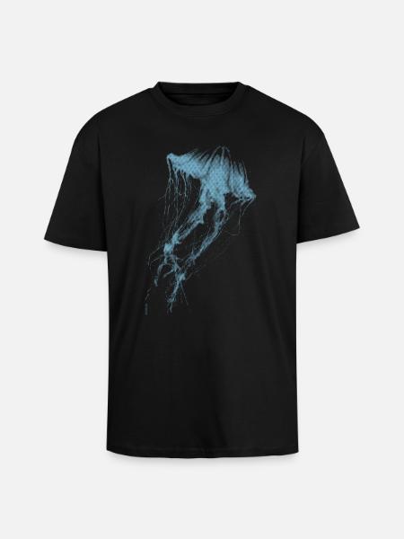 Kwalle riots blue - Unisex Oversized Heavyweight T-shirt - black