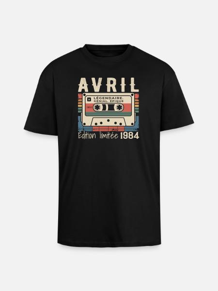 April 1984 April 1984 - Unisex Oversized Heavyweight T-shirt - black