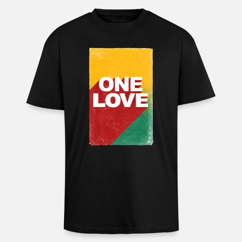 onelove - T-shirt unisexe oversize épais - noir