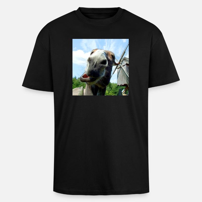 Esel - Oversized Heavyweight Unisex T-Shirt - Schwarz