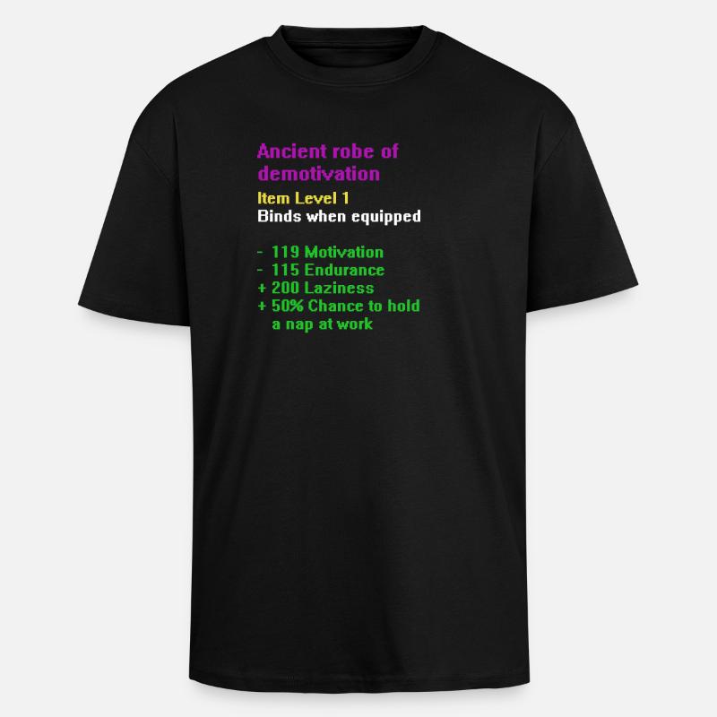 Robe der Demotivation - Oversized Heavyweight Unisex T-Shirt - Schwarz