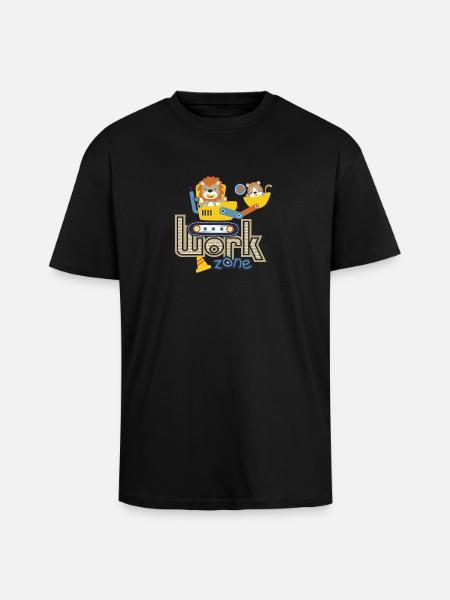 Construction site Löwe - Unisex Oversized Heavyweight T-shirt - black