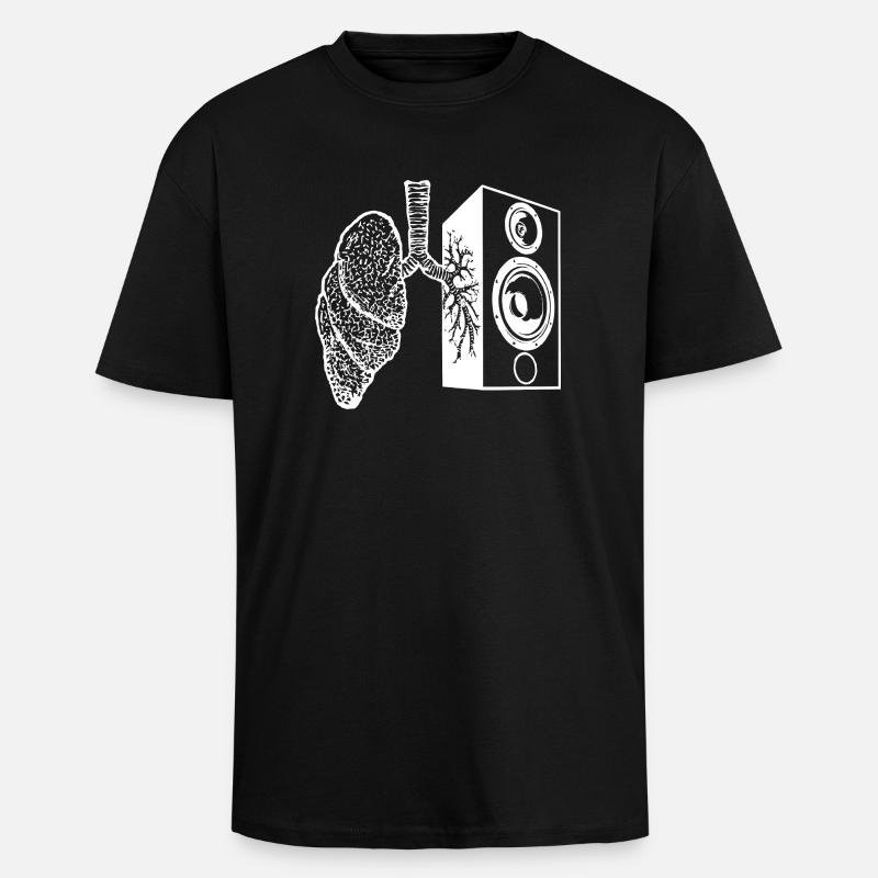 Lung speaker - Unisex Oversized Heavyweight T-shirt - black