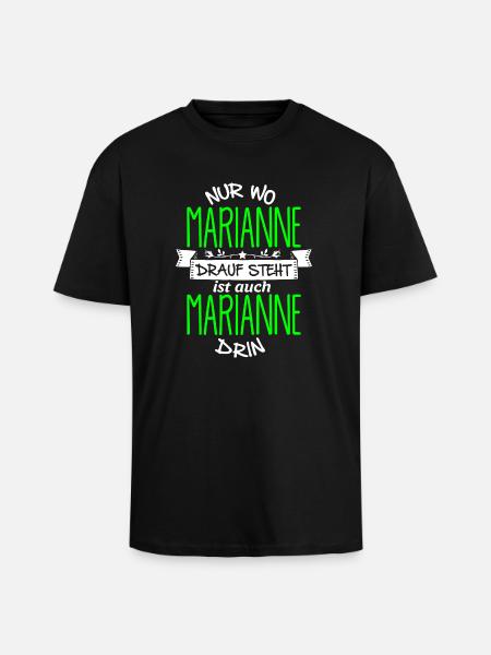 MARIANNE die Echte - Oversized Heavyweight Unisex T-Shirt - Schwarz