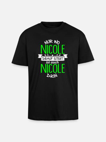 NICOLE die Echte - Oversized Heavyweight Unisex T-Shirt - Schwarz