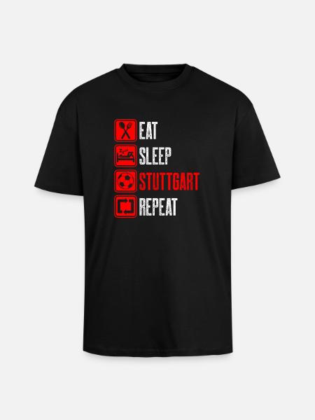 Repeat Stuttgart - Unisex Oversized Heavyweight T-shirt - black