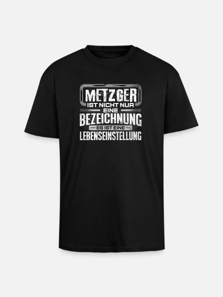 METZGER - Leben - Oversized Heavyweight Unisex T-Shirt - Schwarz