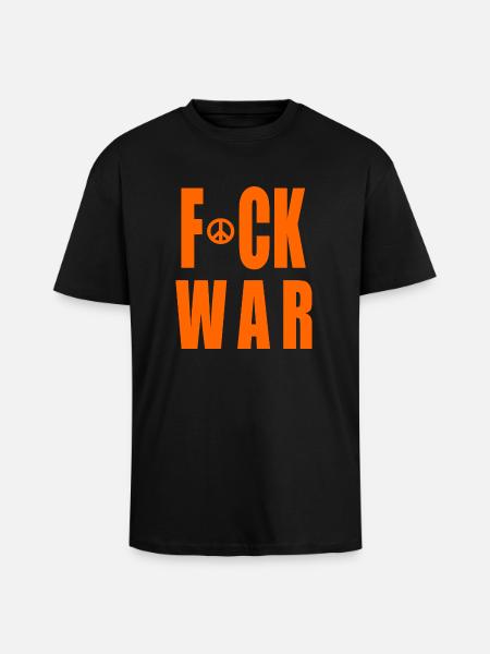 Fuck war - Unisex Oversized Heavyweight T-shirt - black