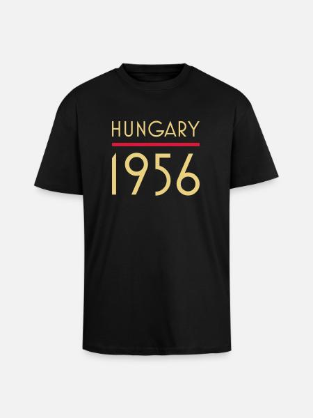 Hungary 1956 anticommunism - Unisex Oversized Heavyweight T-shirt - black
