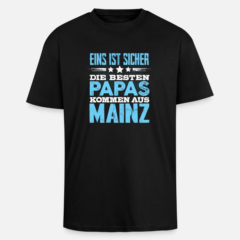 MAINZ - Papa - Oversized Heavyweight Unisex T-Shirt - Schwarz