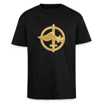 coylogo png - T-shirt unisexe oversize épais - noir - Devant - Alina (178cm) & Michal (187cm)