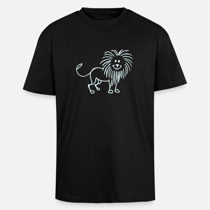 Löwe - Unisex Oversized Heavyweight T-shirt - black