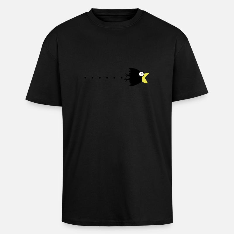 corbeau étonnement Bande déssinée - T-shirt unisexe oversize épais - noir