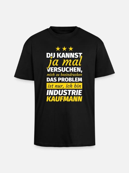 Industriekaufmann Geschenk - Oversized Heavyweight Unisex T-Shirt - Schwarz