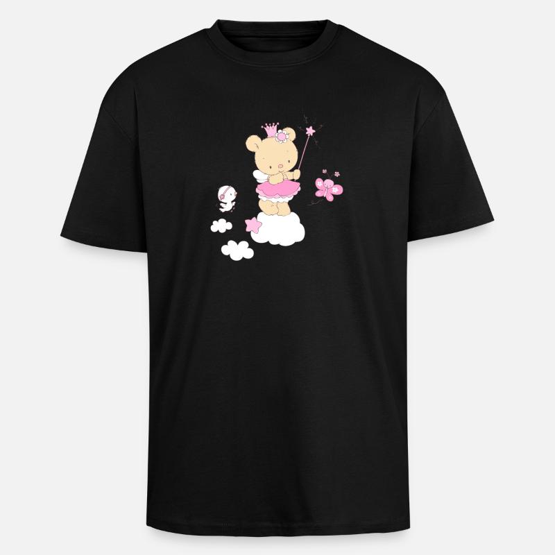 Magic Teddy Bear Princess - T-shirt unisexe oversize épais - noir