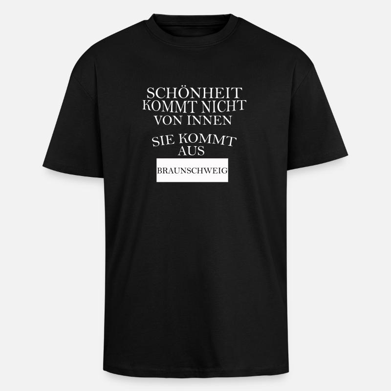 Braunschweig - Oversized Heavyweight Unisex T-Shirt - Schwarz