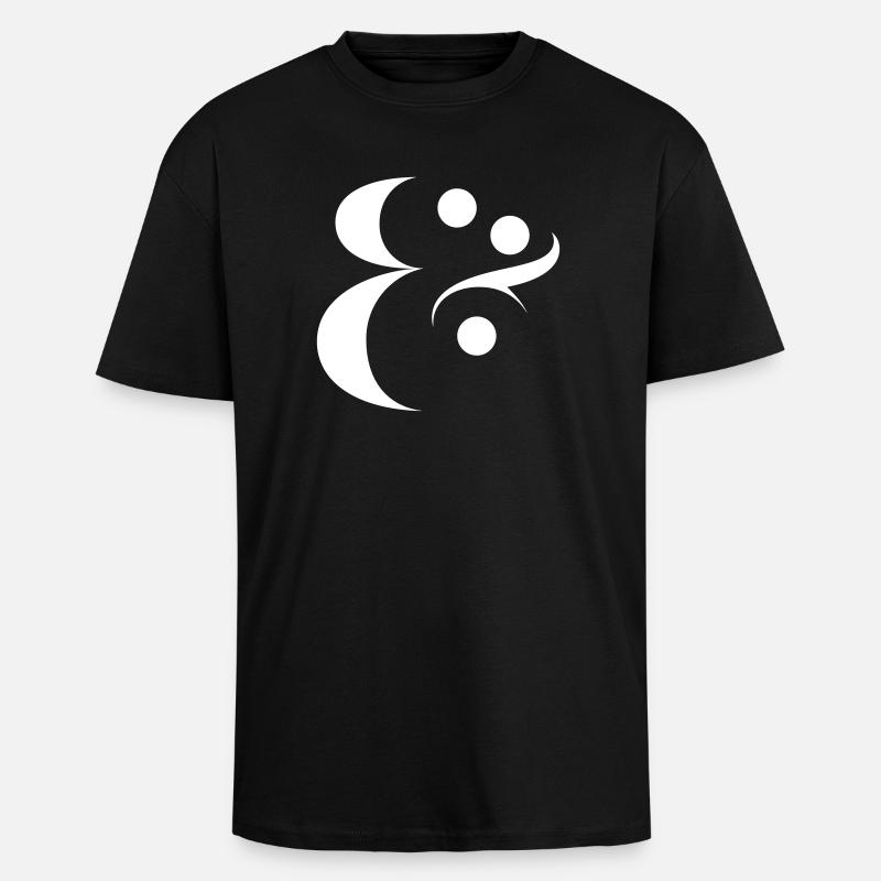 Ampersand - Oversized Heavyweight Unisex T-Shirt - Schwarz