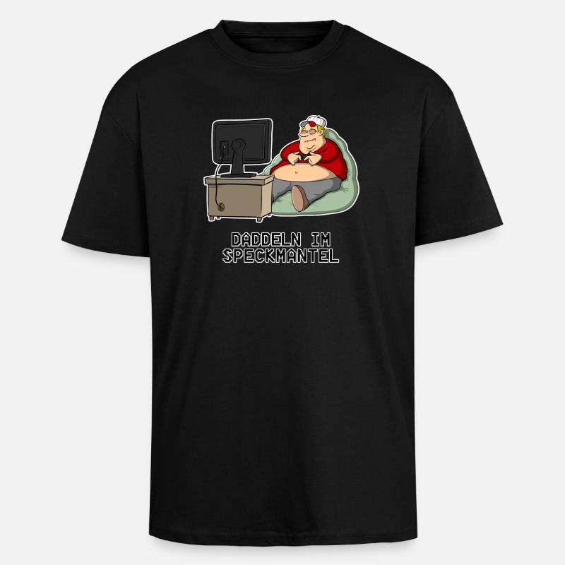 Daddeln_Spreadshirt - T-shirt unisexe oversize épais - noir