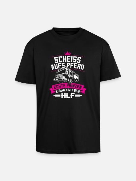 Feuerwehr HLF - Oversized Heavyweight Unisex T-Shirt - Schwarz
