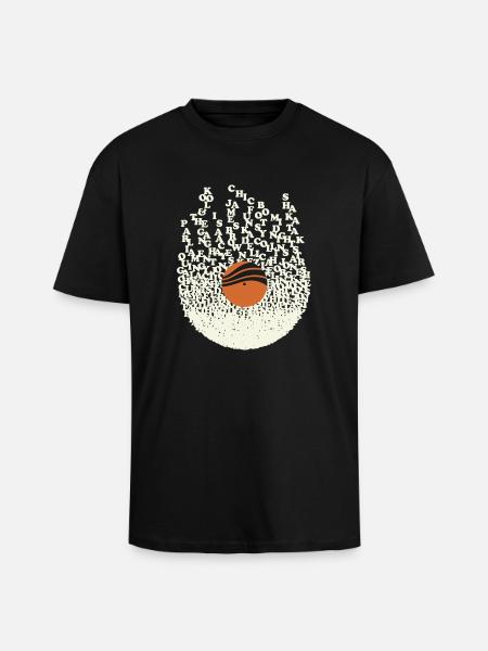 Funky Vinyl - T-shirt unisexe oversize épais - noir