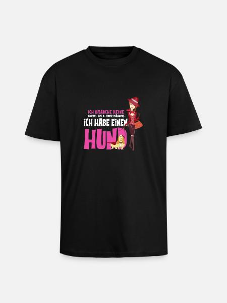 Hund Kvinder Mænd Hunde Penge Gave - Unisex oversized heavyweight t-shirt - sort