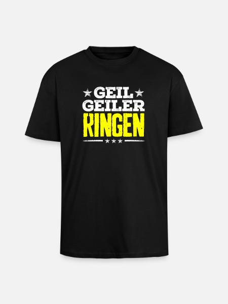 ringen - geil - Oversized Heavyweight Unisex T-Shirt - Schwarz