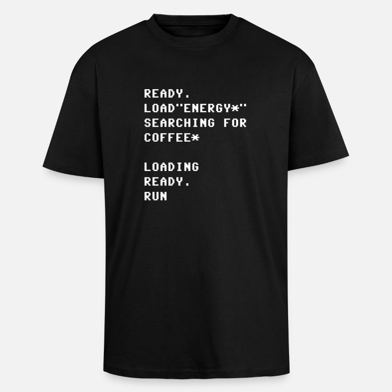 Ready Load Run - Oversized Heavyweight Unisex T-Shirt - Schwarz