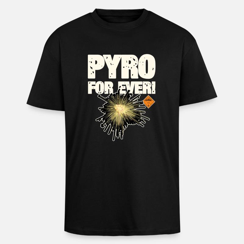 Pyro Pyro - T-shirt unisexe oversize épais - noir