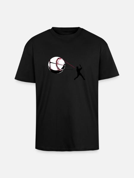 Baseball - Oversized Heavyweight Unisex T-Shirt - Schwarz