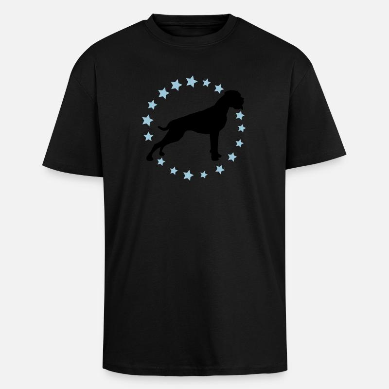 Boxer Sternenkreis 2 farb - Oversized Heavyweight Unisex T-Shirt - Schwarz