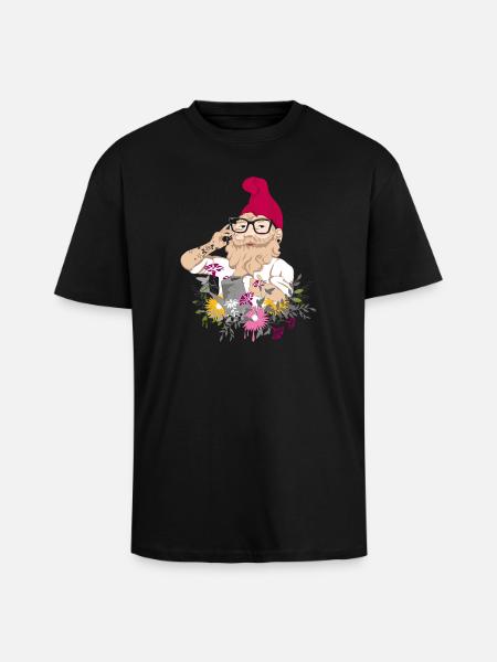 Garden Hipster - Unisex Oversized Heavyweight T-shirt - black