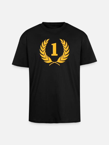 Victoire (vectoriel) - T-shirt unisexe oversize épais - noir