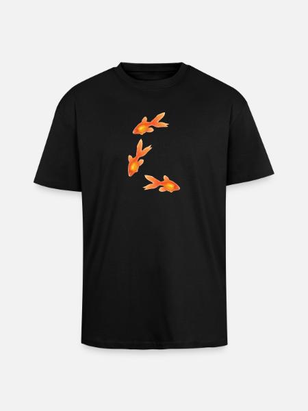 Poissons rouges - Unisex Oversized Heavyweight T-shirt - black