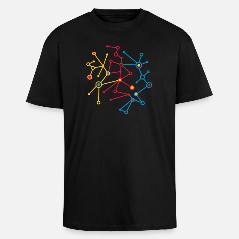 molecular pattern - Unisex Oversized Heavyweight T-shirt - black