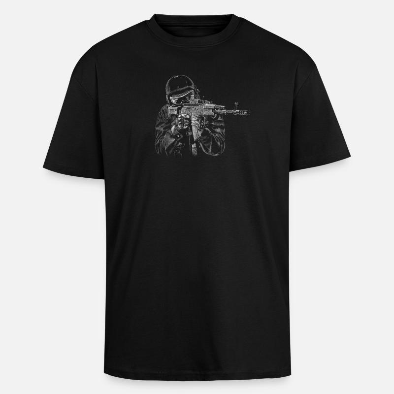 Special Forces - Oversized Heavyweight Unisex T-Shirt - Schwarz