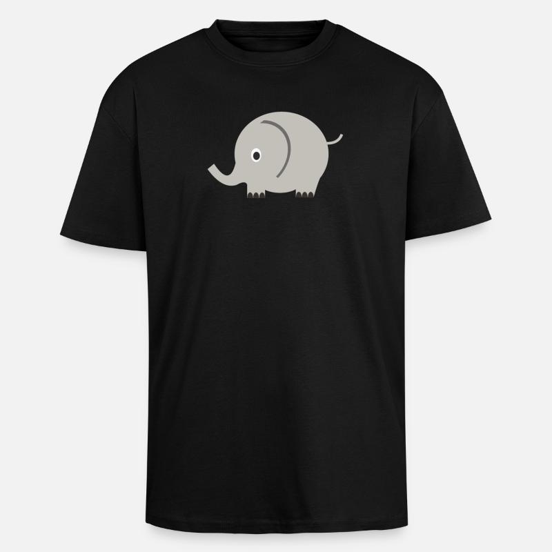 elephant - Unisex Oversized Heavyweight T-shirt - black