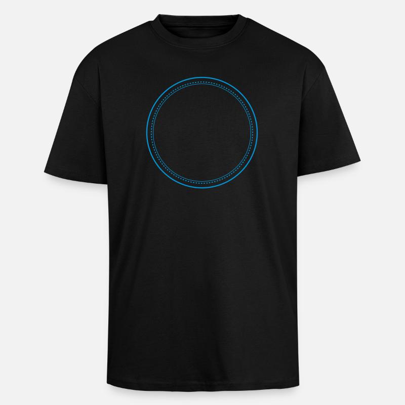 button - Unisex Oversized Heavyweight T-shirt - black