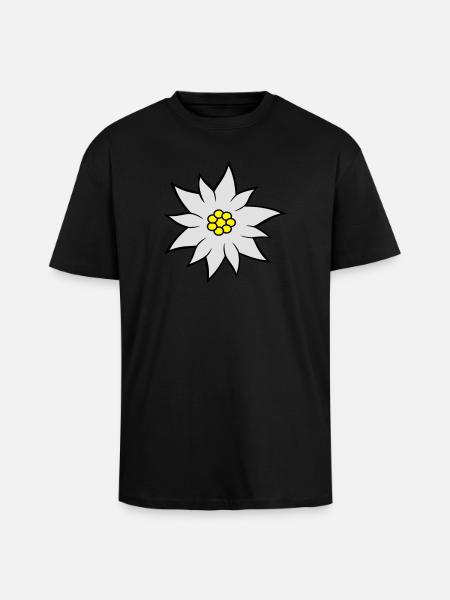 Edelweiss - Unisex Oversized Heavyweight T-shirt - black