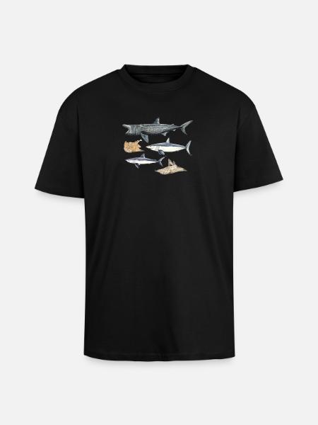 Requins - Requins - Requins - T-shirt unisexe oversize épais - noir