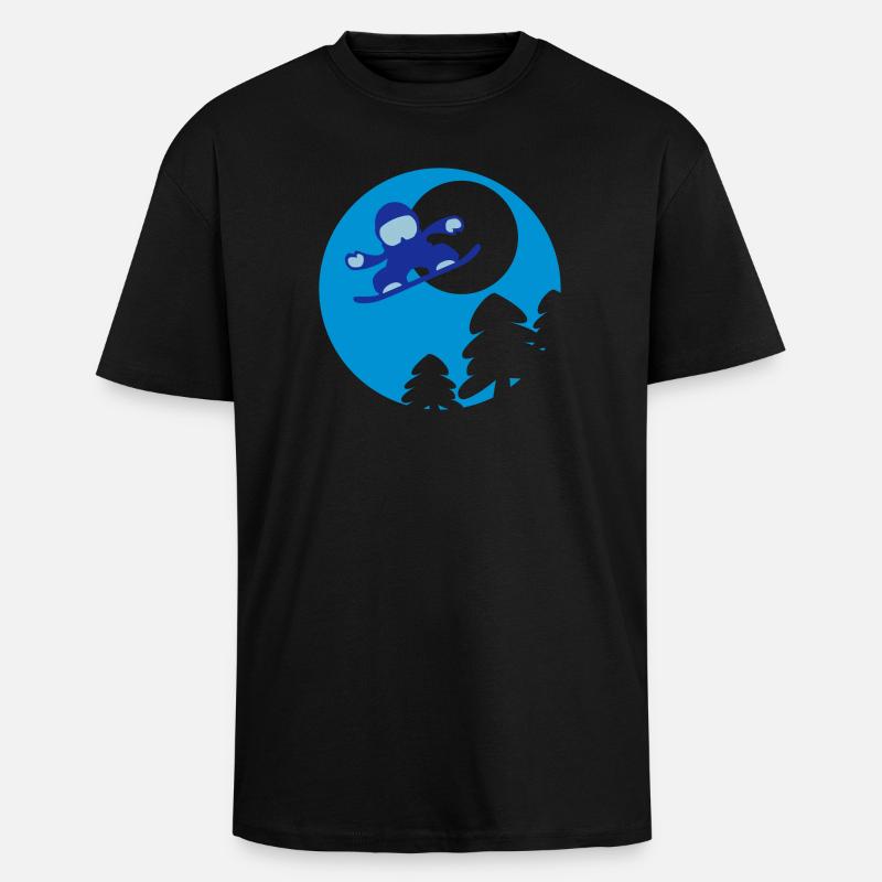 snowboader2 - Unisex Oversized Heavyweight T-shirt - black