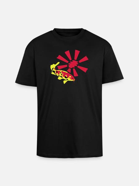 Koi Carp - Unisex Oversized Heavyweight T-shirt - black