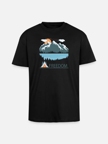 tente - T-shirt unisexe oversize épais - noir