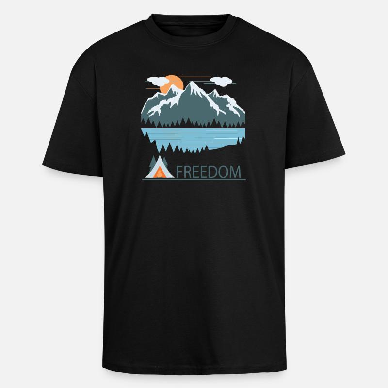 tent - Unisex Oversized Heavyweight T-shirt - black