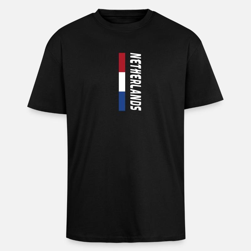 Pays-Bas / Cadeau / Idée cadeau - T-shirt unisexe oversize épais - noir