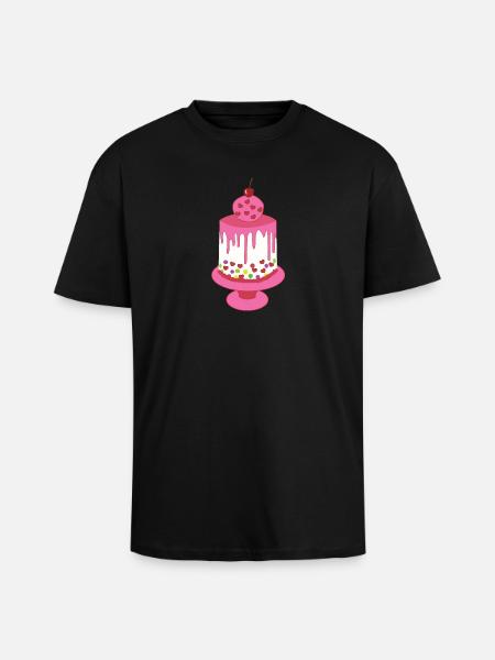 cake - Unisex Oversized Heavyweight T-shirt - black