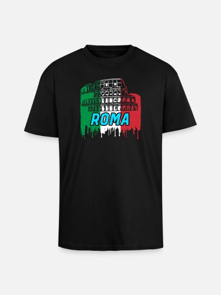 Rome / Gift / Gift Idea - Unisex Oversized Heavyweight T-shirt - black