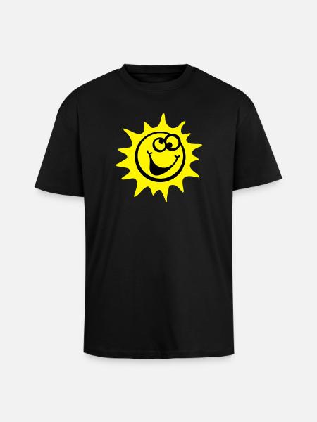 sun 2c comic style - Unisex Oversized Heavyweight T-shirt - black